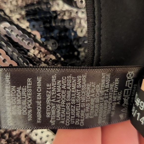 Y2K Blue silver metallic whimsigoth party sequin mini skirt - Picture 5 of 5